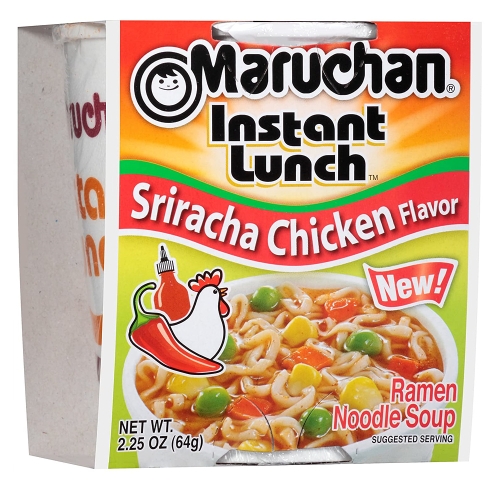 마루찬 인스턴트 런치 스리라차 치킨 64g 12팩 Maruchan Instant Lunch Sriracha Chicken,..