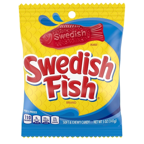 스웨디쉬 피쉬 소프트 츄이 캔디 젤리 141g 6팩 Swedish Fish Soft & Chewy Candy  Origin..