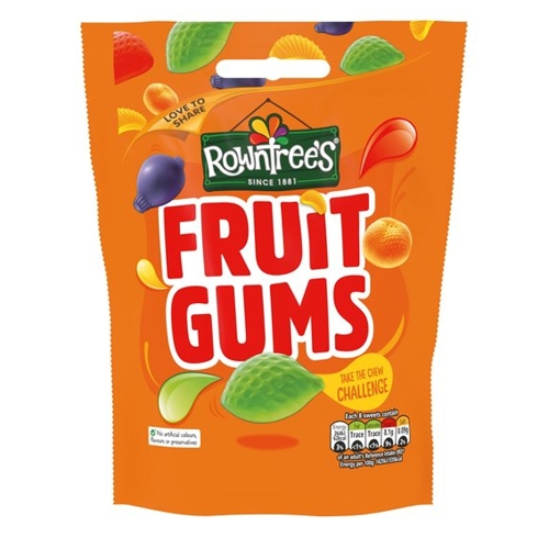 Rowntrees 프루트 검스 젤리 150g 6팩 Rowntrees Fruit Gums Pouch Bag 150G