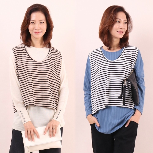 아이우먼 크롭단가라니트조끼 WW6690M012 빅사이즈 사이즈에서 자유로운 그녀~