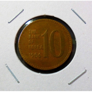 한국은행  1966년 10원 주화(동전)
