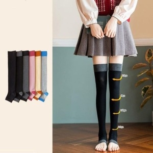 키밍 수면 압박스타킹 오버 니삭스 반스타킹 코디 털양말 남여공용 임산부 발목양말 수면양말 여자
