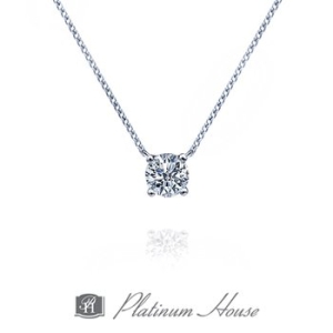 플래티넘하우스 백금 Petite Solitaire 다이아몬드 목걸이 AK0298N-007D