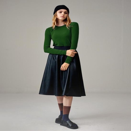 VOYONN  울 레이온 라운드 넥 그린 티셔츠 VJ9 801  6392333