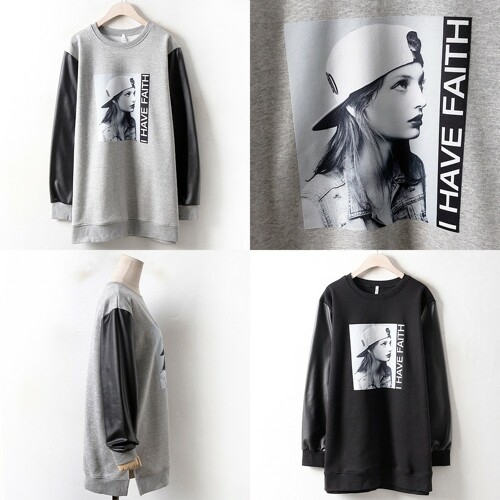 위쉬몰 MN 스트릿레더맨투맨 0673RH012  빅사이즈