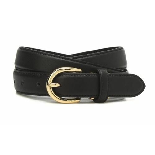 헤지스 여성 단색 소가죽 벨트 HJBE3E405BK