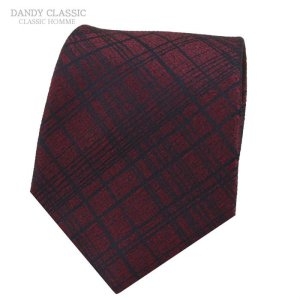 수동 7cm  와인 짜임체크 남자정장 슬림넥타이 TNO 44  5892652