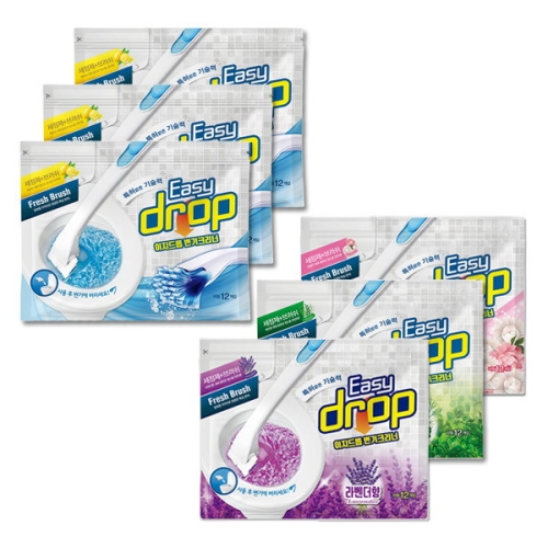 이지드롭 변기크리너 리필 12개입