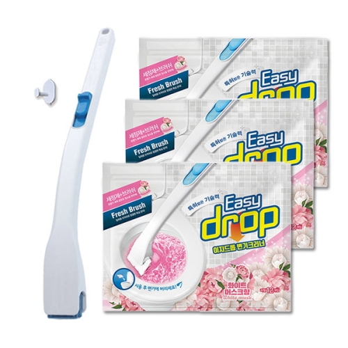 이지드롭 변기크리너 핸들 + 리필 12개입