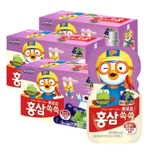 건강마을 팔도 뽀로로 홍삼쏙쏙 포도 블루베리 100ml