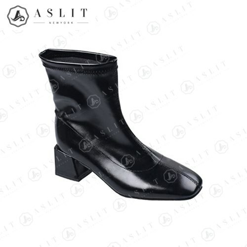 애슬릿 안감 기모 스퀘어 삭스 앵클 부츠 5cm-