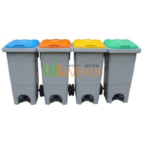 위드리빙  분리수거함 HDPE   다용도함120L/페달형   WL-2208