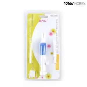 램램  펀치니들 바늘 DIY 자수 펠트 블루 punch needle