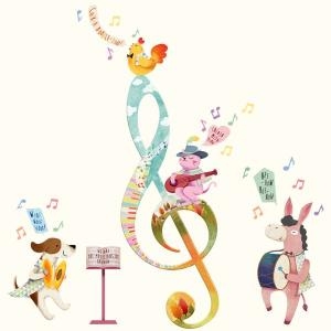 현대시트  포인트스티커 KR-0090 브레멘 음악단-케이알인터내셔날