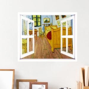 px067-명화_고흐의방_창문그림액자 중형 _뮤럴시트지-