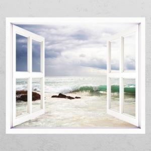 꾸밈  ih295바다에서도 하늘에서도 파도가치네_창문그림액자-