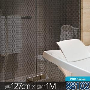 창문용 데코 시트지 POV-88102 허니콤 블랙 길이 1M