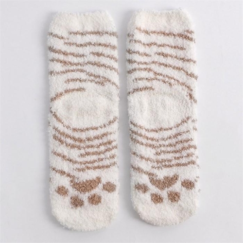 닥스 사랑해요 C453L012 3장 발바 판수면양말 DT 화이트