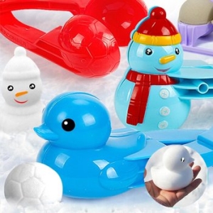 캐릭터 스노우볼 메이커 제조기 집게 눈사람 축구공 러버덕 오리 눈뭉치 눈싸움 눈덩이 모양