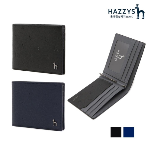 헤지스 ACC    블랙,네이비 음각패턴 소가죽 머니클립 HJWA1E562.HJWA1E563