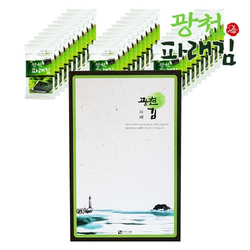 창덕식품  원초듬뿍 광천 파래김 도시락김 30봉 선물세트