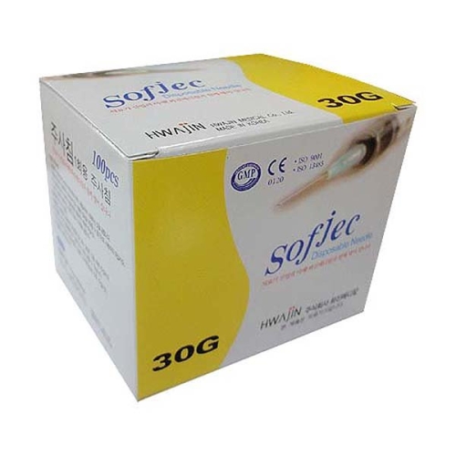 화진 소프젝 멸균 일회용 주사침/니들 30G 100개 1박스 주사바늘/얇은바늘 - 에누리 가격비교