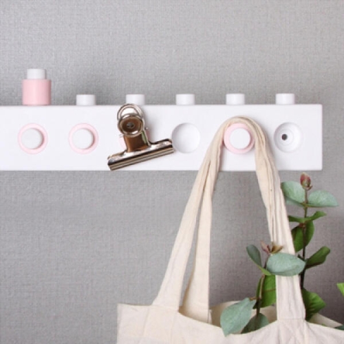 디자인에버  DIY 블럭 다용도 강력부착 벽걸이 행거