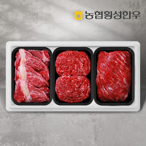 동횡성농협 농협횡성한우 1등급 하누리정육세트 3호 1.2kg