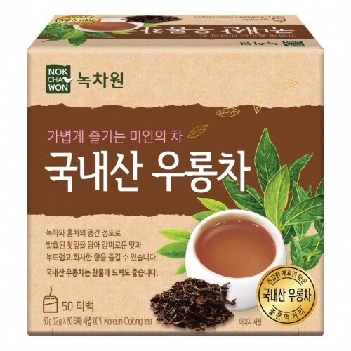 녹차원  국내산 우롱차 1.2g 50티백