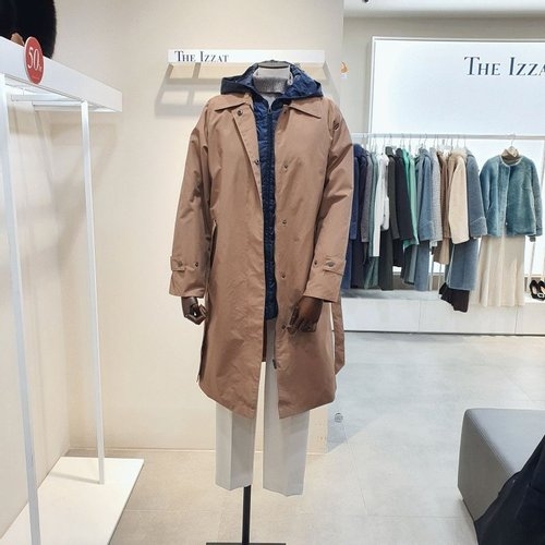 더아이잗 THE IZZAT   루즈핏경량구스트렌치코트 il1 a3fs0251