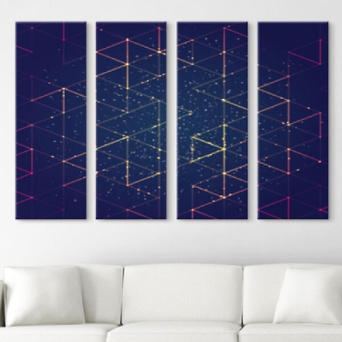 아트박스  꾸밈 cx559-삼각패턴프랙탈_대형노프레임세트