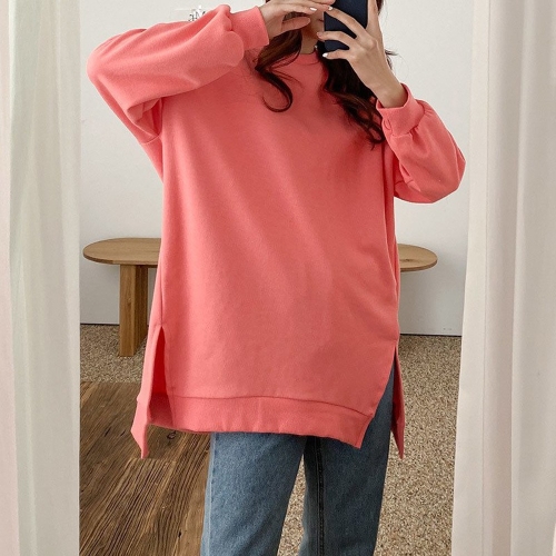 아이우먼 빅사이즈 101 슬림옆절개오버맨투맨 DILC508