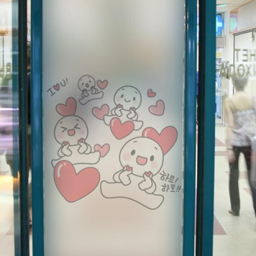 꾸밈 ts222-귀여운캐릭터_유리문시트지