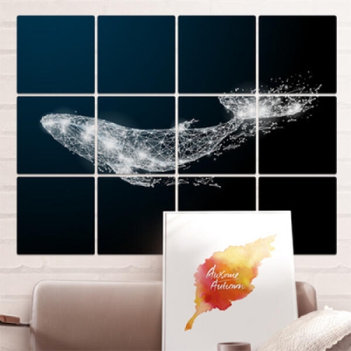 아트박스  꾸밈 pp415-멀티액자_하얀고래