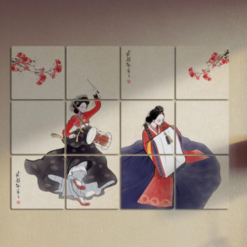 아트박스  꾸밈 ie229-멀티액자_미인도01