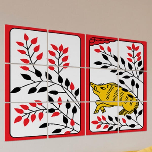 아트박스  꾸밈 pk409-멀티액자_화투7월1