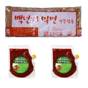 옥천식품  옥천 백년가 밀면비빔SET  냉면2kg+비빔장1kg  10인분