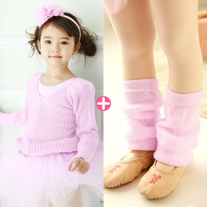 발레 니트티+다리워머 유아 아동 키즈 가디건 발레복