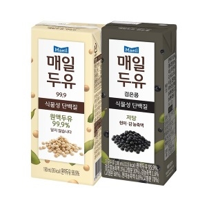 매일유업 매일두유 99.89% 190ml x 24팩 + 검은콩 190ml x 24팩
