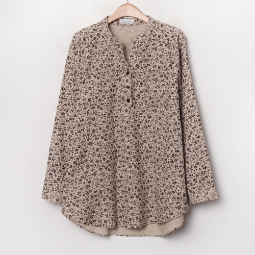 아이우먼 프로럴헨리넥롱남방 OLB773M101 빅사이즈 사이즈에서 자유로운 그녀~