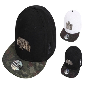  NBA SAS SPURS 카모 배색 메탈 포인트 HYFLAT CAP 3종 N215AP632P