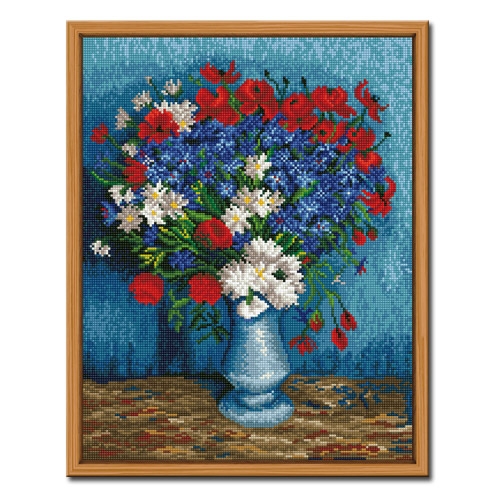 아트홀릭  보석십자수 D516 고흐의 수레국화와 양귀비가 담긴 꽃병