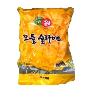 두원 꼬들 슬라이스 단무지 1kg x 1팩