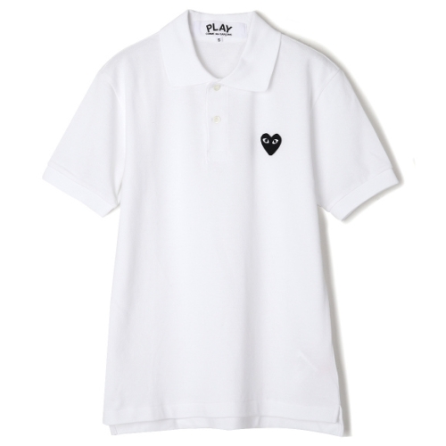 꼼데가르송 블랙하트 와펜 반팔 카라티_AZ-T066-051-2