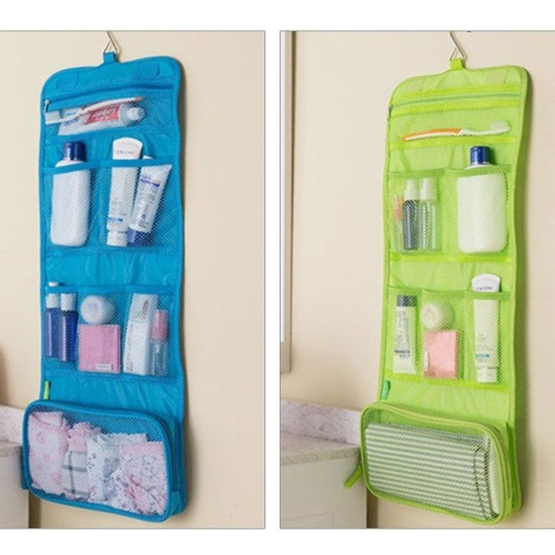 월드 여행용 화장품 수납 파우치 벽걸이 세면도구파우치