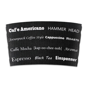 해피팩  10/13온스 블랙영문 컵홀더