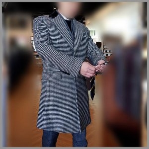 젠틀안트  블랙 별 카라배색 싱글코트 GR-C2060
