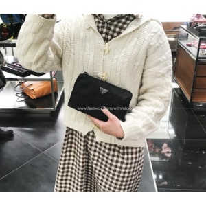 프라다 나일론 삼각로고 미듐 코스메틱 파우치 1NA011-2BQP