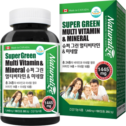 내추럴라이즈 슈퍼 그린 멀티비타민&미네랄 180정