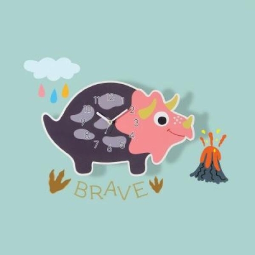 브론즈하우스  나룸 공룡 무소음 벽시계 데코스티커 WMC-163